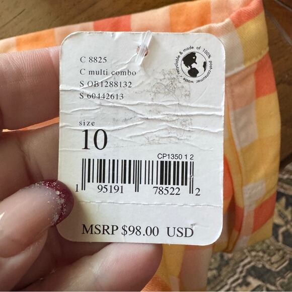 Free People Shes All That Plaid Crop High Waist Pants New With Tags - Picture 6 of 7